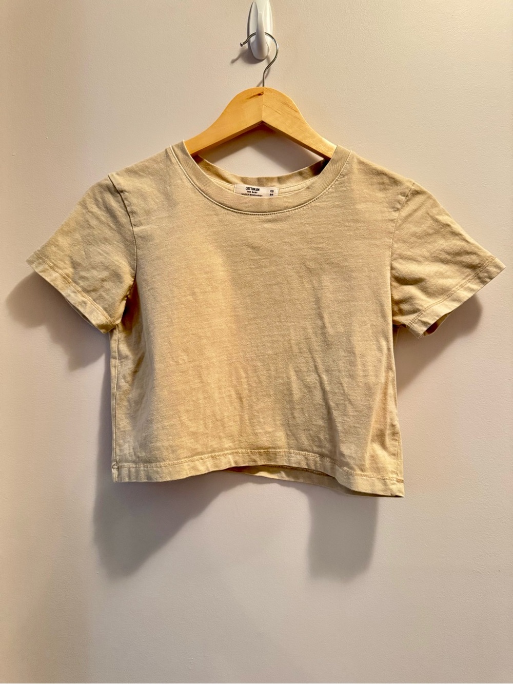 Cotton On Basic Tan Beige Crop Top Size XS